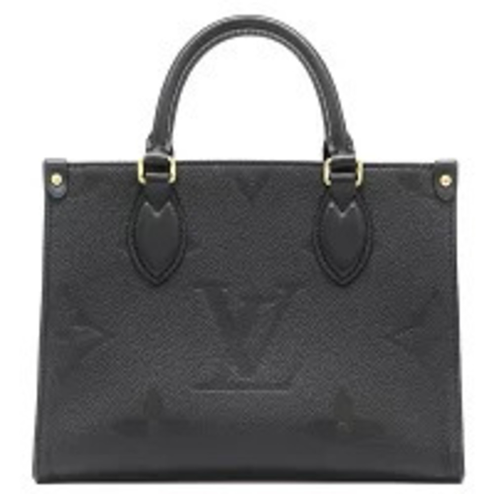 Louis Vuitton OnTheGo Handbag Monogram Empreinte Noir Black shoulder strap
